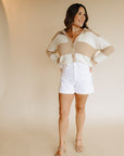 Mocha Stripe Maisy Cardigan