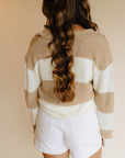 Mocha Stripe Maisy Cardigan