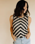 Black & Ivory Sweet Tank