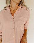 Pink Smoke The Perfect Linen Top