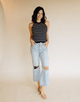 Navy & Ivory Aubrey Tank