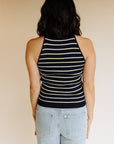 Navy & Ivory Aubrey Tank