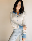 Taupe Blue Marie Cardigan