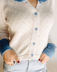 Taupe Blue Marie Cardigan