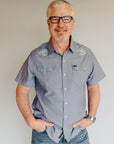 Indigo Crosscut Deluxe Snapshirt