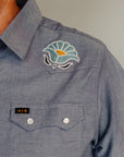 Indigo Crosscut Deluxe Snapshirt