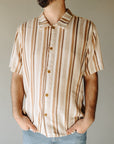 Cedar Paisley Stripe SS Shirt