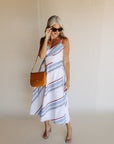 Blue & White Elora Dress