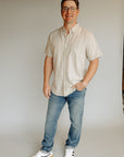 Almond Mauve Stripe Carson Shirt