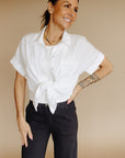 Charcoal Meg - Linen Wide Leg Pants