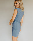 Blue Harmony Ruched Dress