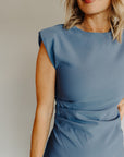 Blue Harmony Ruched Dress