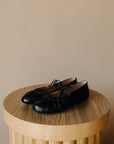 Black Oh Darling Leather Flat Shoe