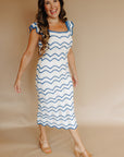 Ivory & Blue Ashlen Midi Dress