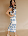 Ivory & Blue Ashlen Midi Dress