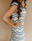 Ivory & Blue Ashlen Midi Dress