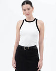 White Calista Racerback Tank