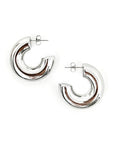 Silver Eldon Hoop Earring