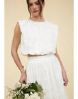 White Eyelet Walk Blouse