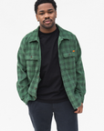 Green Cord Check Overshirt