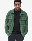 Green Cord Check Overshirt