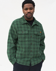 Green Cord Check Overshirt