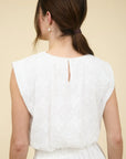 White Eyelet Walk Blouse