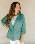 Maya Blue Linen Blazer