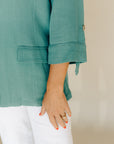Maya Blue Linen Blazer