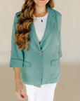 Maya Blue Linen Blazer