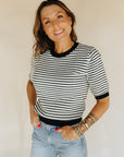Black Striped Pippa Sweater Top