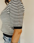 Black Striped Pippa Sweater Top