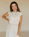 Natural Embroidered Sophie Top
