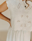 Natural Embroidered Sophie Top