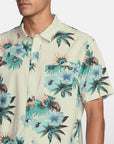 Light Khaki Botanical Button Up