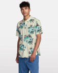 Light Khaki Botanical Button Up