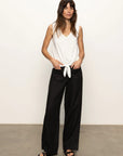 Black The Linen Marine Wide Leg