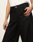 Black The Linen Marine Wide Leg