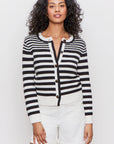 Black & Macrame Stripe City Summer Cardi