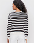 Black & Macrame Stripe City Summer Cardi