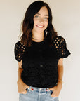 Black Lovely Sweater Top