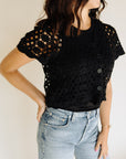 Black Lovely Sweater Top