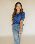 Victorian Blue Athalie Top