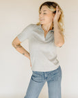 Heather Grey Adrianna Top