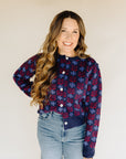 Navy & Floral Symphony Cardigan