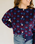 Navy & Floral Symphony Cardigan