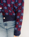 Navy & Floral Symphony Cardigan