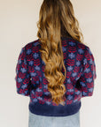 Navy & Floral Symphony Cardigan