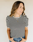 Black & Cream Angela Top