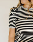 Black & Cream Angela Top